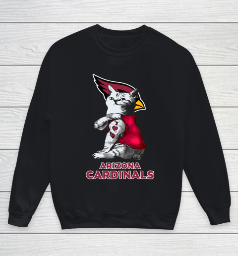 NFL Football My Cat Loves Arizona Cardinals Youth Sweatshirt