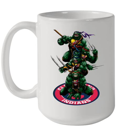 MLB Baseball Cleveland Indians Teenage Mutant Ninja Turtles Shirt Ceramic Mug 15oz