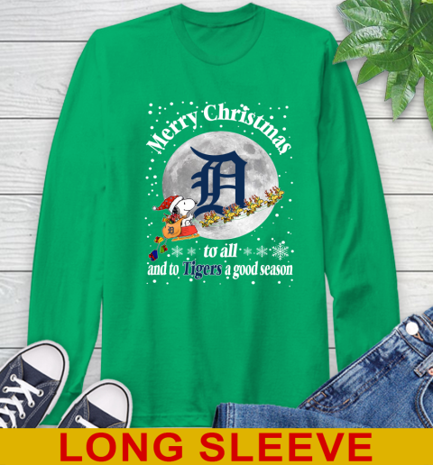 Detroit Tigers Merry Christmas To All And To Tigers A Good Season MLB Baseball Sports Long Sleeve T-Shirt - Image 9
