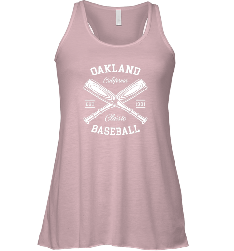 l78q oakland baseball classic vintage california retro fans gift t flowy tank 32 front soft pink