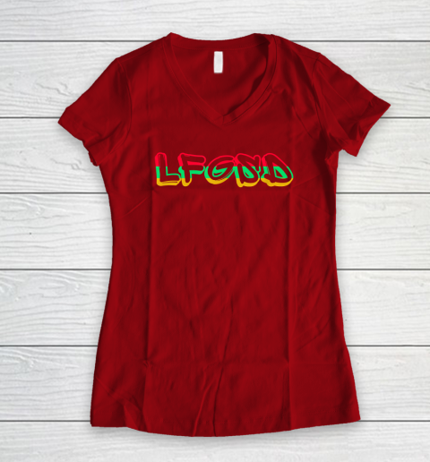 LFGSD Baseball Fan San Diego Sports SD Women's V-Neck T-Shirt 6