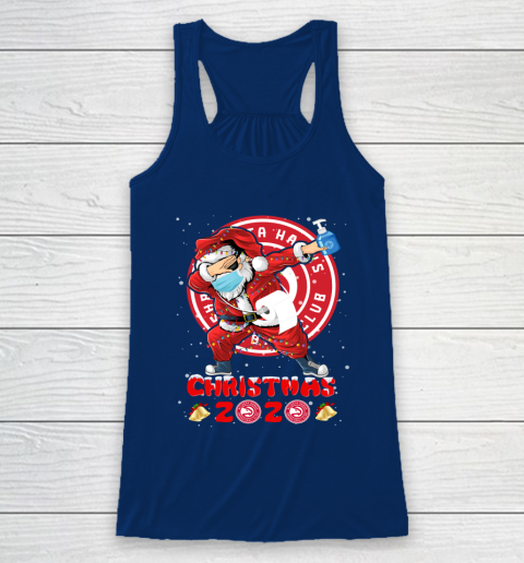 Atlanta Hawks Funny Santa Claus Dabbing Christmas 2020 NBA Racerback Tank 6