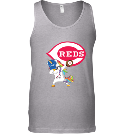 Hip Hop Dabbing Unicorn Flippin Love Cincinnati Reds Tank Top
