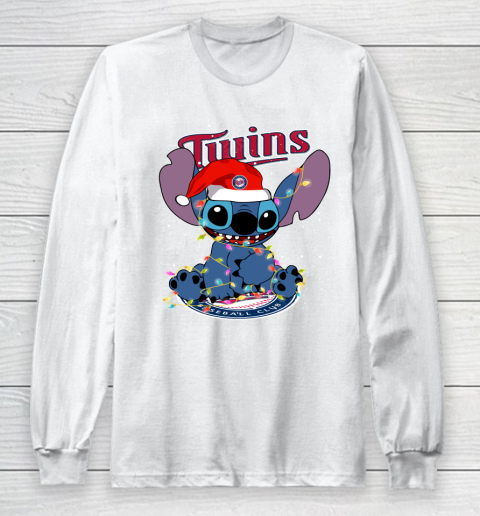 Minnesota Twins MLB noel stitch Baseball Christmas Long Sleeve T-Shirt