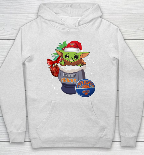 New York Knicks Christmas Baby Yoda Star Wars Funny Happy NBA Hoodie