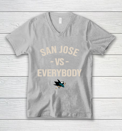 San Jose Sharks Vs Everybody V-Neck T-Shirt 3