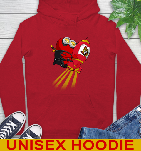 NHL Hockey Ottawa Senators Deadpool Minion Marvel Shirt Hoodie 10