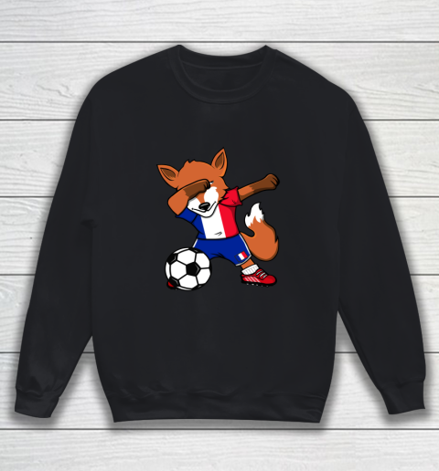 Dabbing Fox France Soccer Fans Jersey French Football Lovers Sweatshirt