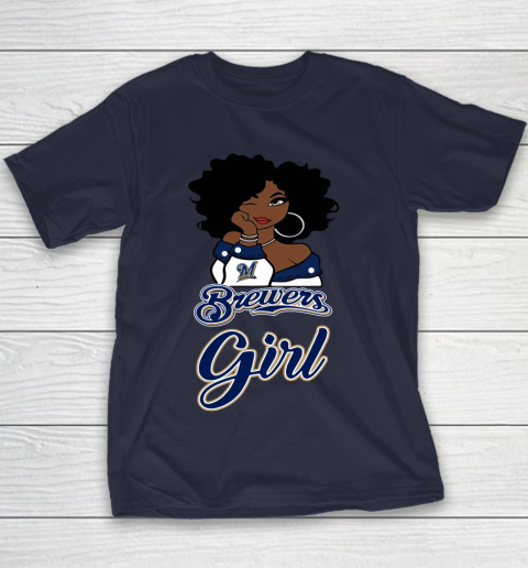 Milwaukee Brewerss Girl MLB Youth T-Shirt 4