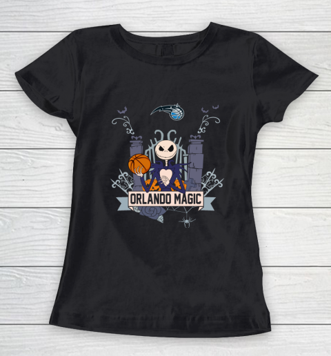 NBA Orlando Magic Basketball Jack Skellington Halloween Women's T-Shirt