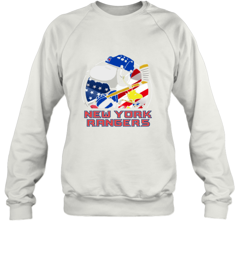 New York Ranger Ice Hockey Snoopy And Woodstock NHL Sweatshirt