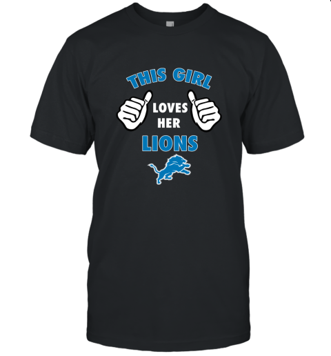 This Girl Loves Her Detroit Lions Unisex Jersey Tee