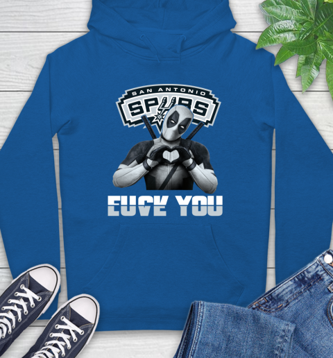 NBA San Antonio Spurs Deadpool Love You Fuck You Basketball Sports Hoodie 9