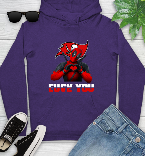 NHL Tampa Bay Buccaneers Deadpool Love You Fuck You Football Sports Youth Hoodie 5