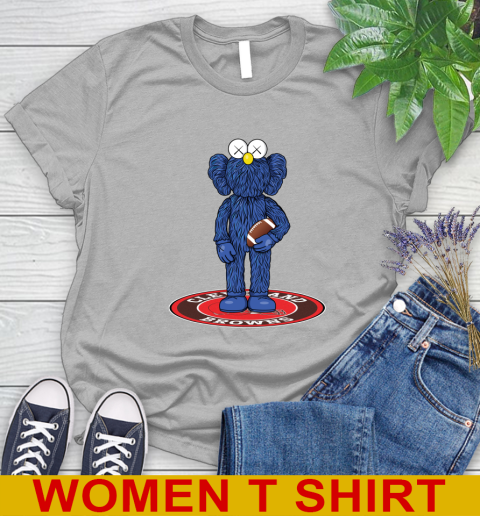 NFL Football Cleveland Browns Kaws Bff Blue Figure Shirt Women's T-Shirt 5