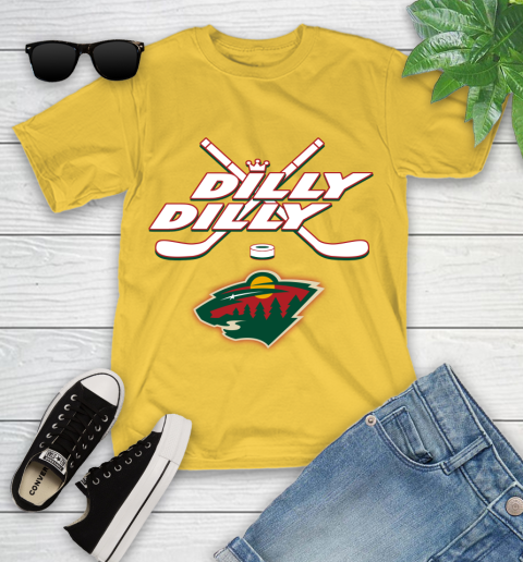 NHL Minnesota Wild Dilly Dilly Hockey Sports Youth T-Shirt 8