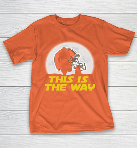Cleveland Browns NFL Football Star Wars Yoda And Mandalorian This Is The Way T-Shirt 4