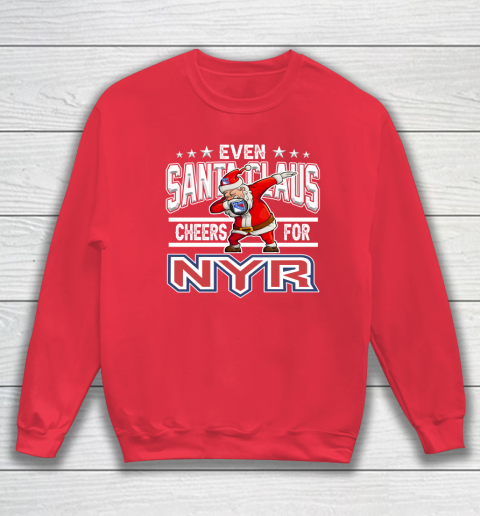 New York Rangers Even Santa Claus Cheers For Christmas NHL Sweatshirt 7