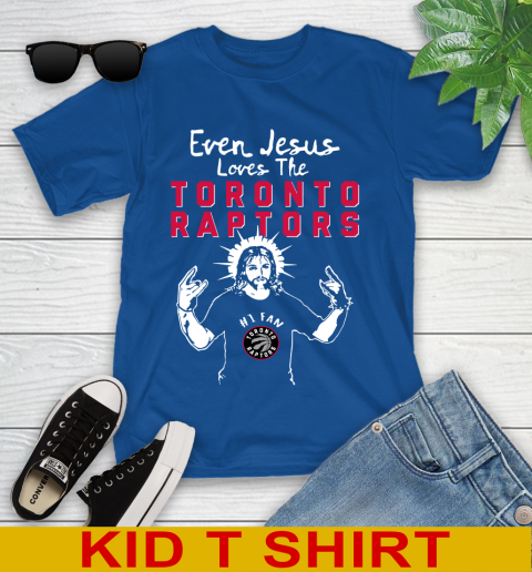 Toronto Raptors NBA Basketball Even Jesus Loves The Raptors Shirt Youth T-Shirt 10