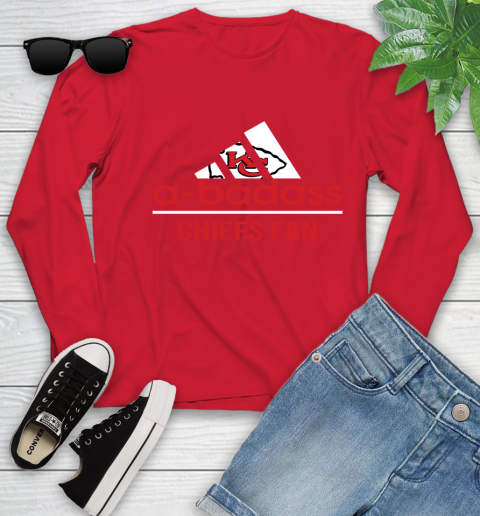Kansas City Chiefs NFL Football A Badass Adidas Adoring Fan Sports Youth Long Sleeve 11