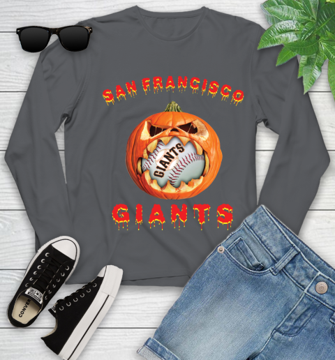 MLB San Francisco Giants Halloween Pumpkin Baseball Sports Youth Long Sleeve 8