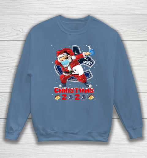 Vancouver Canucks Funny Santa Claus Dabbing Christmas 2020 NHL Sweatshirt 6