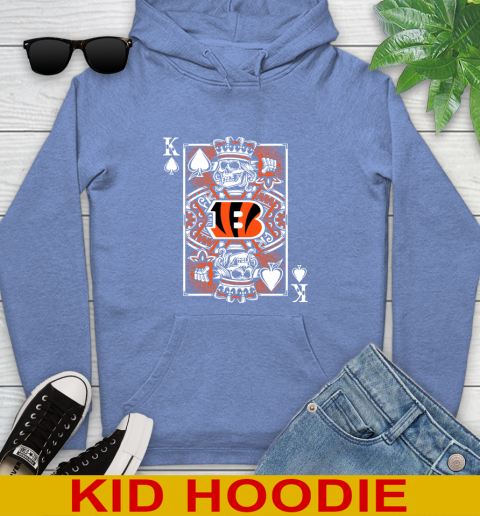 Cincinnati Bengals NFL Football The King Of Spades Death Cards Shirt Youth Hoodie 12