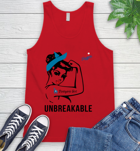 MLB Los Angeles Dodgers Girl Unbreakable Baseball Sports Tank Top 4
