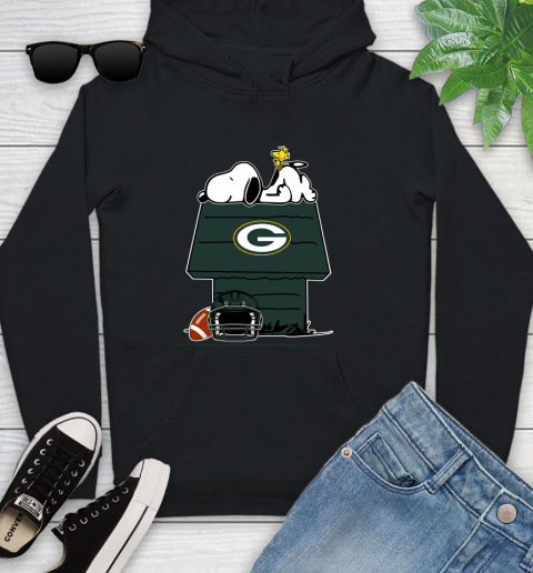 Green Bay Packers NFL Football Snoopy Woodstock The Peanuts Movie Youth Hoodie 2