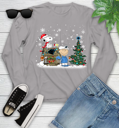 NFL Carolina Panthers Snoopy Charlie Brown Christmas Football Super Bowl Sports Youth Long Sleeve 5