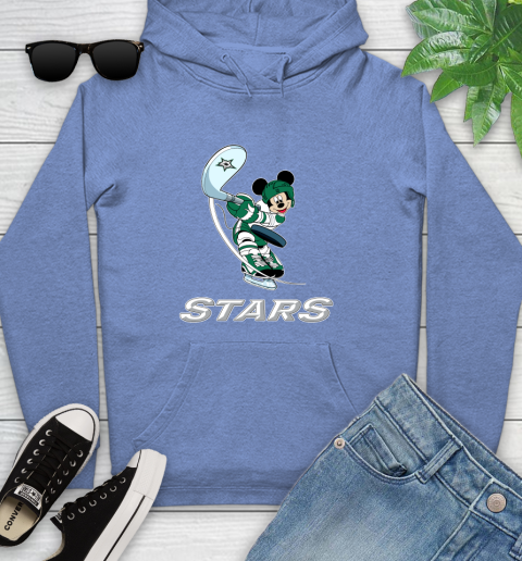 NHL Hockey Dallas Stars Cheerful Mickey Mouse Shirt Youth Hoodie 11
