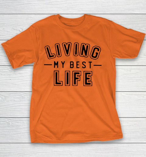 UNIVERSITY GOLD Living My Best Life Youth T-Shirt 3