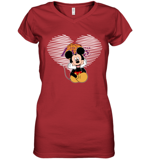 NBA Los Angeles Lakers The Heart Mickey Mouse Disney Basketball Sweatshirt