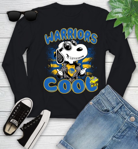 NBA Basketball Golden State Warriors Cool Snoopy Shirt Youth Long Sleeve
