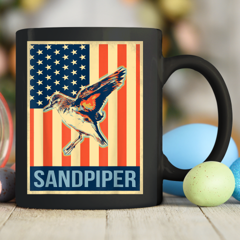 Vintage US Flag Sandpiper Ceramic Mug 11oz