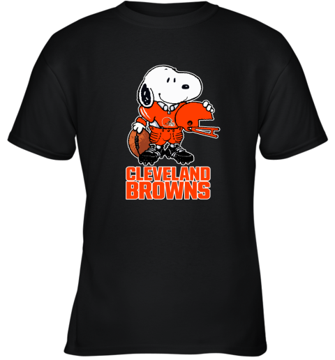 Snoopy A Strong And Proud Cleveland Browns Player NFL Youth T-Shirt