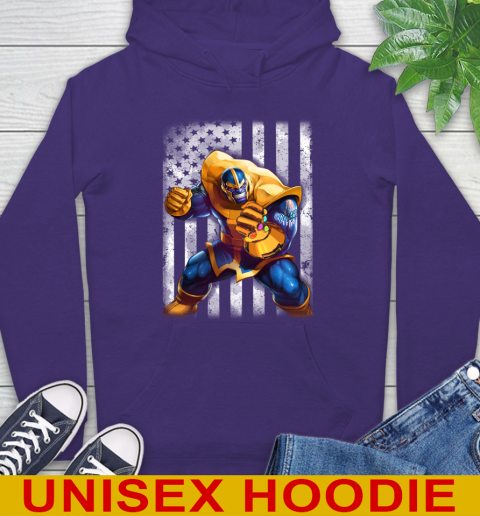MLB Baseball Los Angeles Dodgers Thanos Marvel American Flag Shirt Hoodie 5