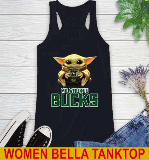 NBA Basketball Milwaukee Bucks Star Wars Baby Yoda Shirt 46