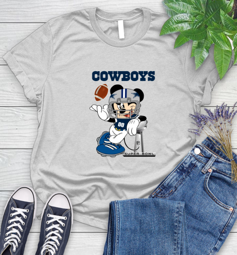 NFL Dallas Cowboys Mickey Mouse Disney Super Bowl Football T Shirt Women's T-Shirt