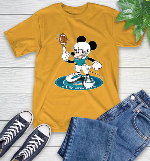 NFL Football Miami Dolphins Cheerful Mickey Disney Shirt T-Shirt 3