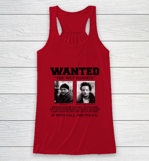 Home Alone Wanted The Wet Bandits Racerback Tank 4