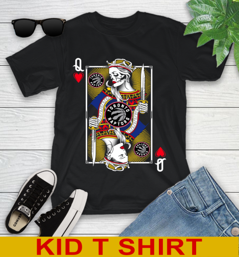 NBA Basketball Toronto Raptors The Queen Of Hearts Card Shirt Youth T-Shirt