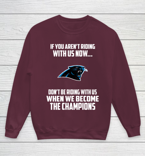 NFL Carolina Panthers Football We Become The Champions Youth Sweatshirt 4