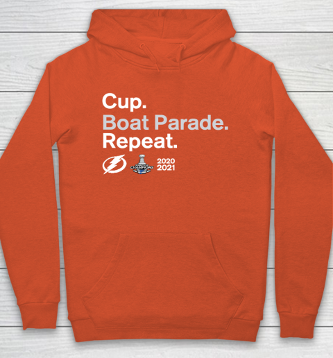 Cup Boat Parade Repeat Tampa bay Lightnings Stanley Hockey 2021 Hoodie 3
