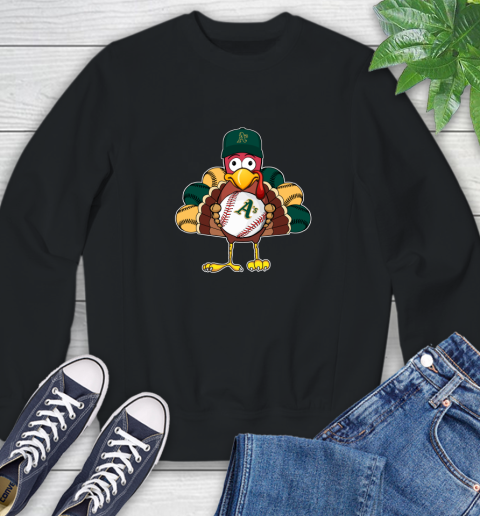Oakland Athletics Turkey thanksgiving Sweatshirt 2