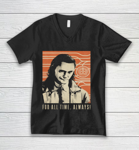 Marvel Loki For All Time Always V-Neck T-Shirt