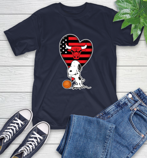 Chicago Bulls NBA Basketball The Peanuts Movie Adorable Snoopy T-Shirt 4