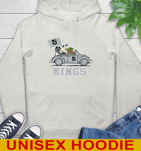 NHL Hockey Los Angeles Kings Darth Vader Baby Yoda Driving Star Wars Shirt Hoodie 12