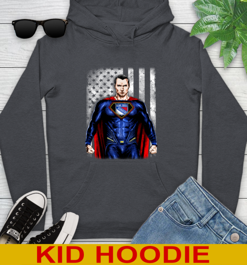 NHL Hockey New York Rangers Superman DC Shirt Youth Hoodie 9