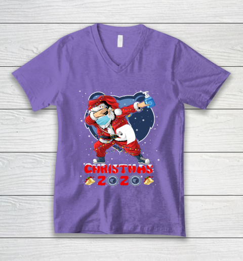 Memphis Grizzlies Funny Santa Claus Dabbing Christmas 2020 NBA V-Neck T-Shirt 8